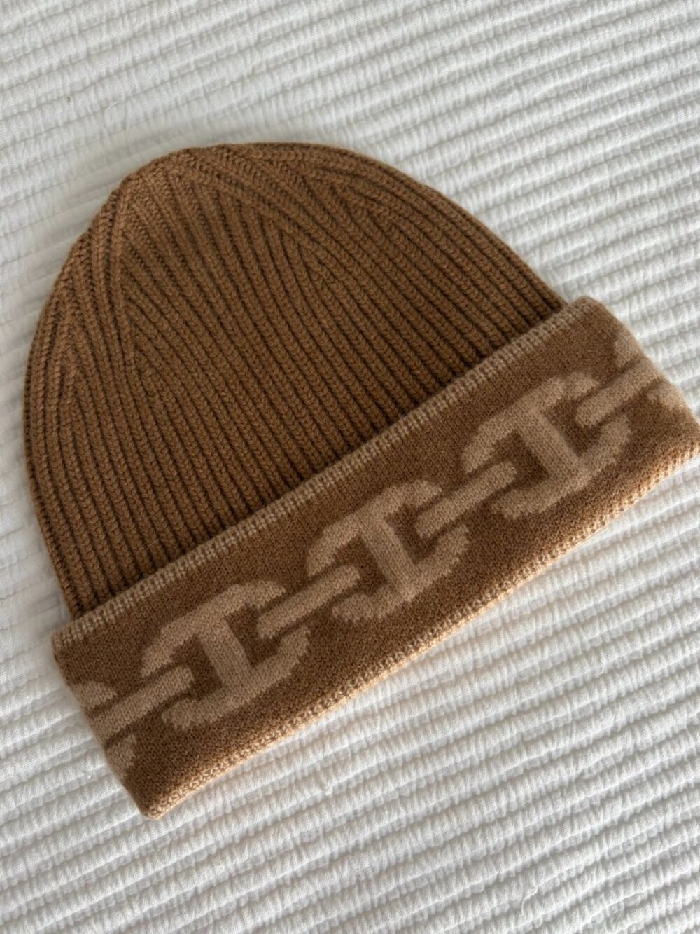 Hermès Camel Cashmere Beanie